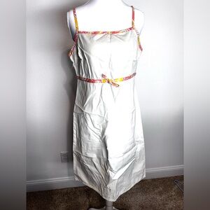 Old Navy Khaki Garment with Pink, Peach and Yellow Details